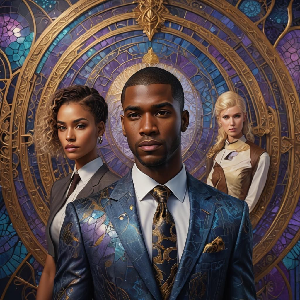 Man and Teacher in Fantastical Digital Painting