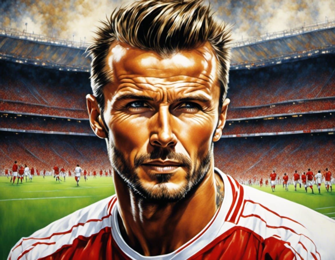 David Beckham Portrait in Golden Light