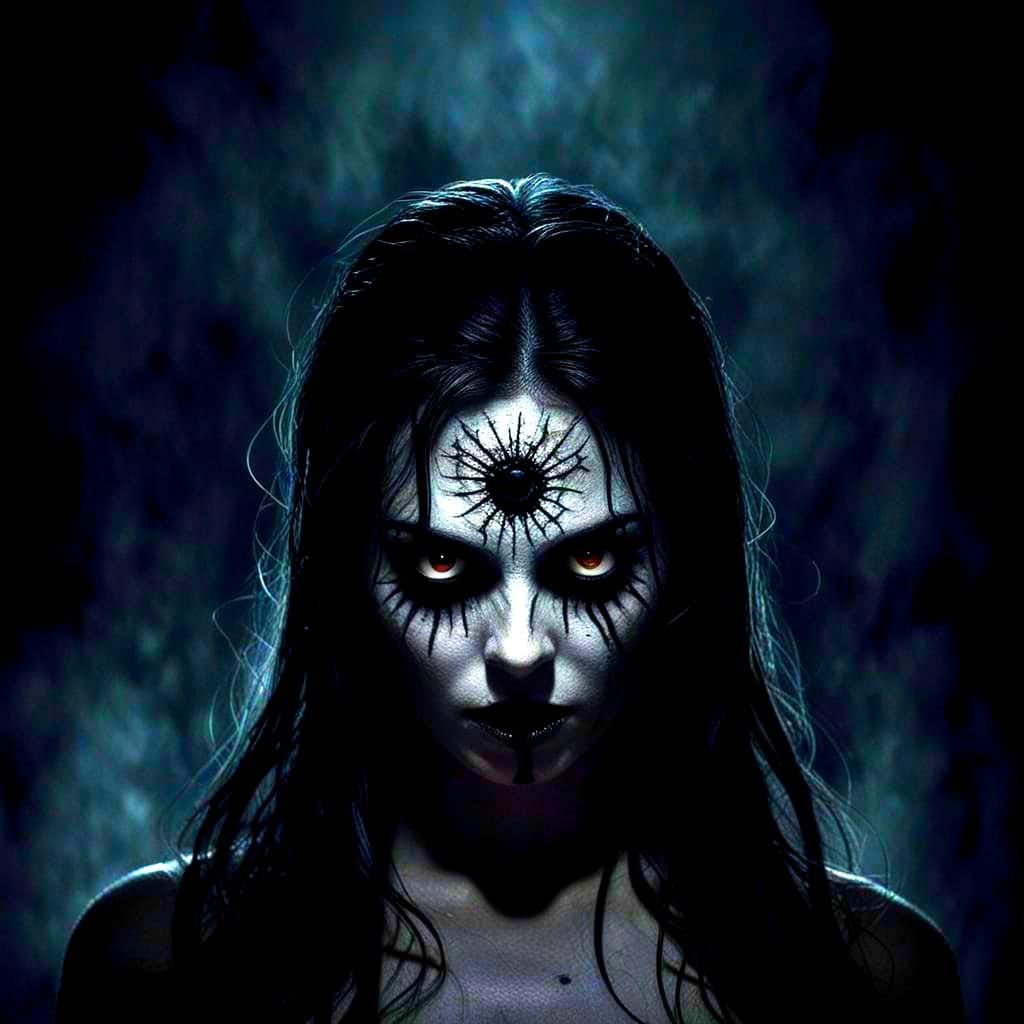 Nightmarish Shadow Stealing a Soul in Dark Vision