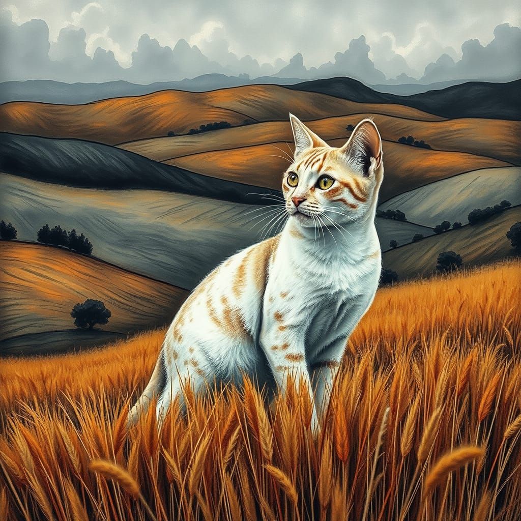 Cats Create Whimsical Acrylic Landscapes