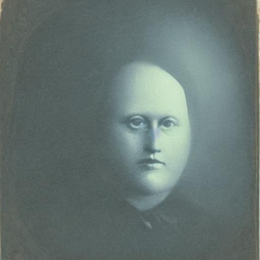 Ethereal Ghost Portrait of a Shadowy Spectre