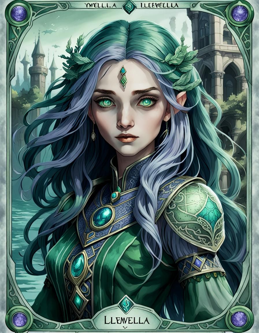 Llewella of Rebma Tarot Card