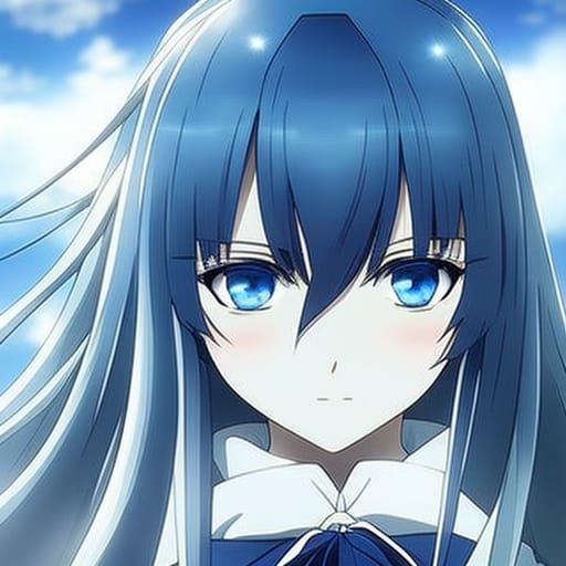 Melancholic Anime Woman Reflecting, Key Visual Art