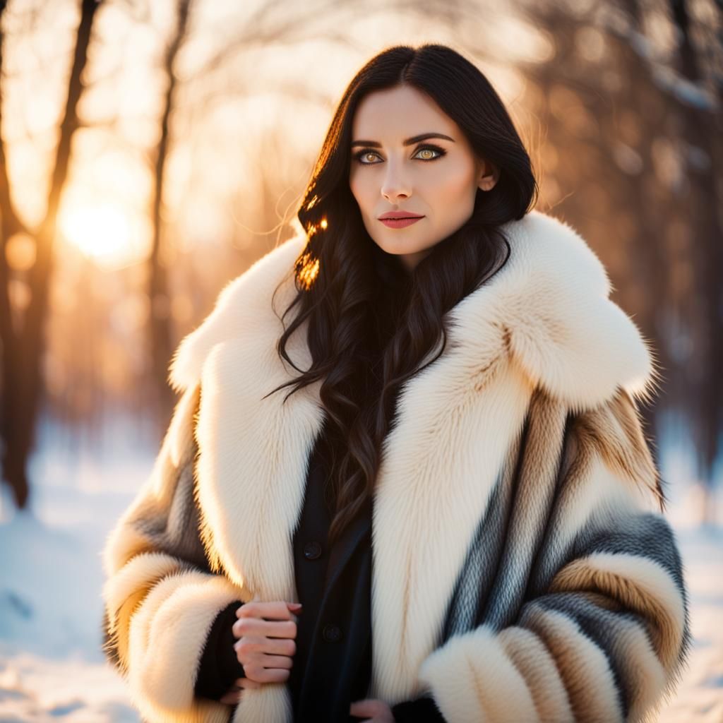 Zatanna in Fur Coat: Cinematic Fashion Portrait