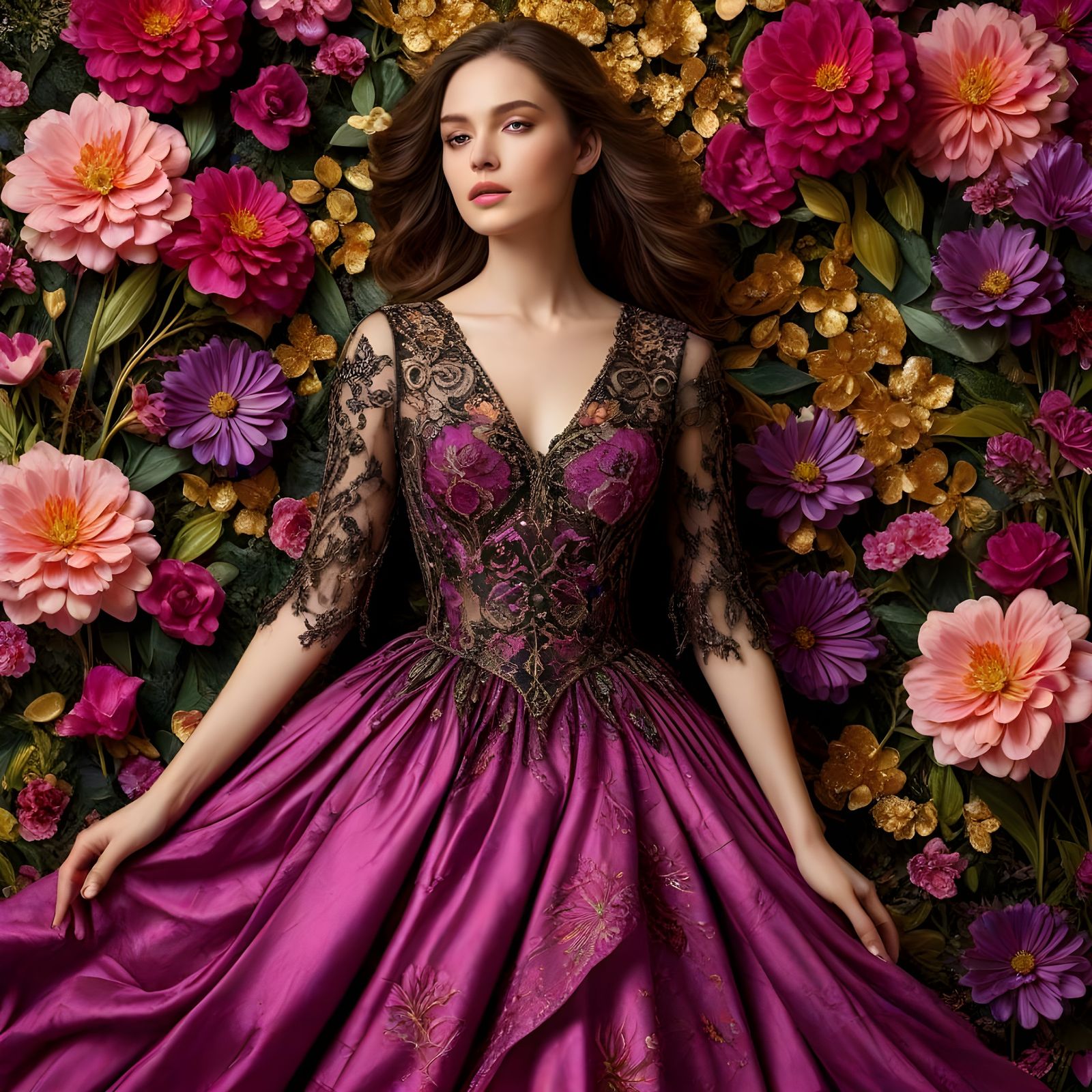 Enchanted Garden Siren in Majestic Magenta
