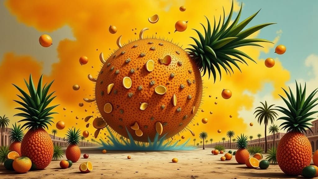 Electric Dreamscape of a Citrus Apocalypse