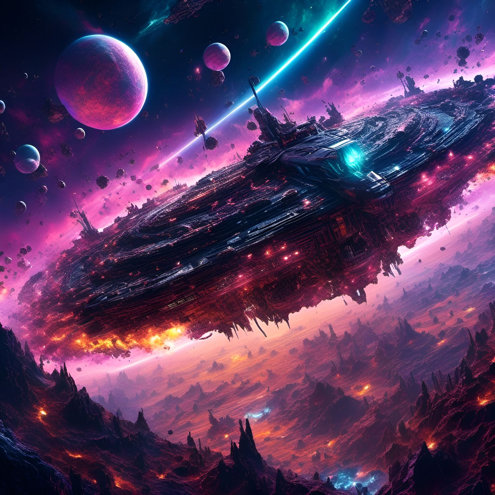 Cybertron Soars Through Alien Nebula in Epic Sci-Fi