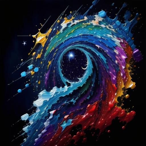 Starry Night: Mosaic Patchwork in Neo-Impressionist Style