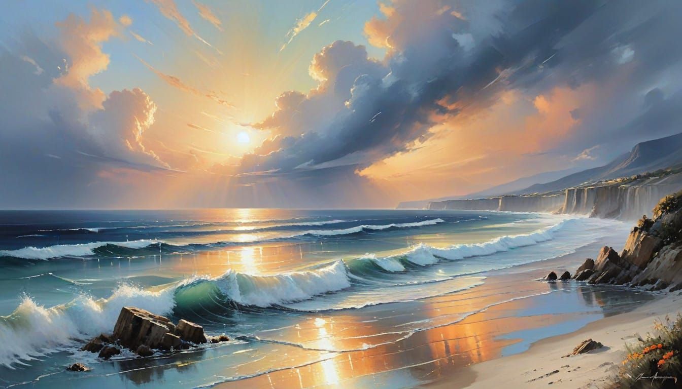 Mournful Oceanic Masterpiece in the Style of Haenraets