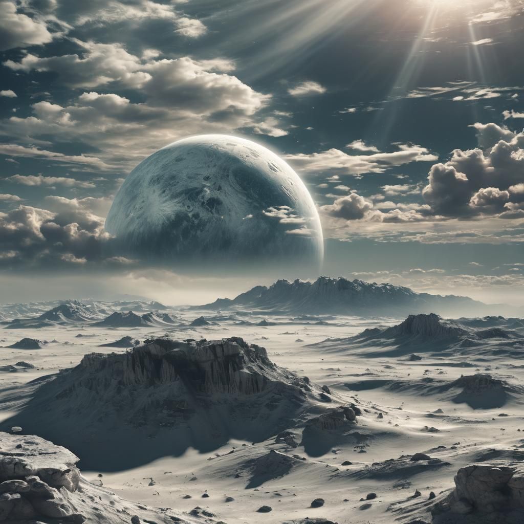 Atmospheric Moon: Epic Cinematic Digital Matte Painting