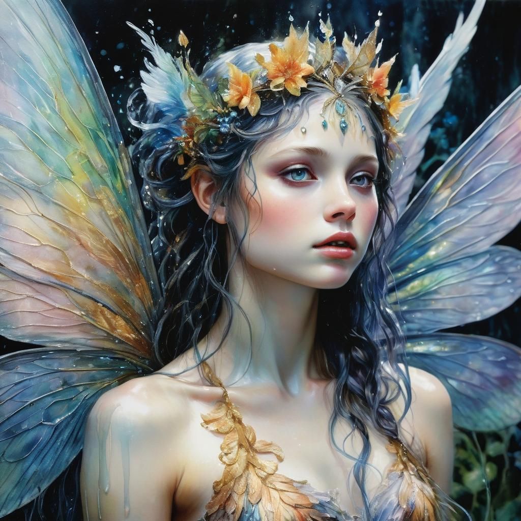 Ethereal Fairy: Hyperdetailed Watercolor of a Nature Spirit