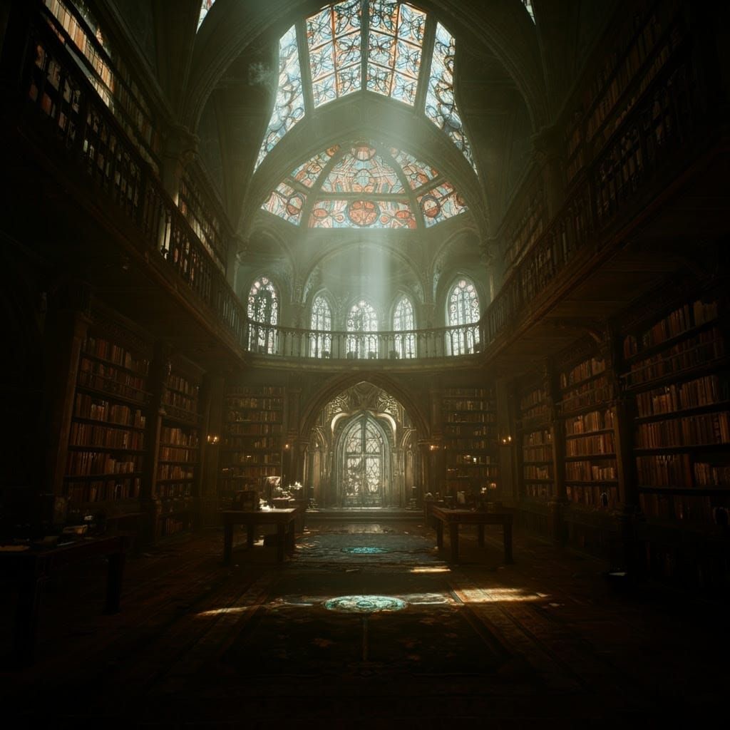 Majestic Baroque Library in Breathtaking Detail