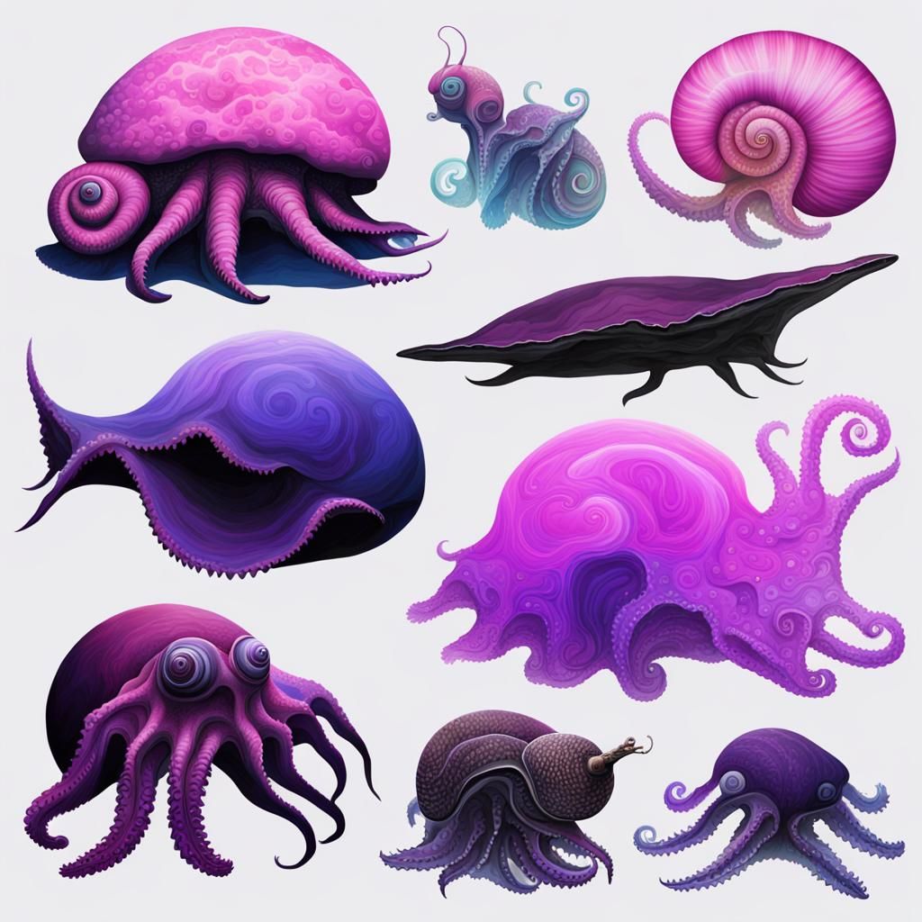 Alien Exoplanet: Neon Cave with Phantom Creatures