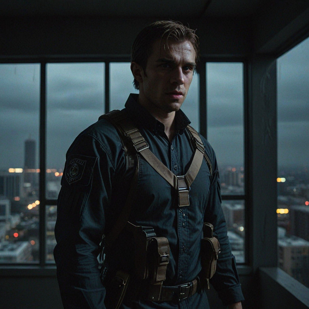 Dark Vampire Emerges in Modern Penthouse Shadows