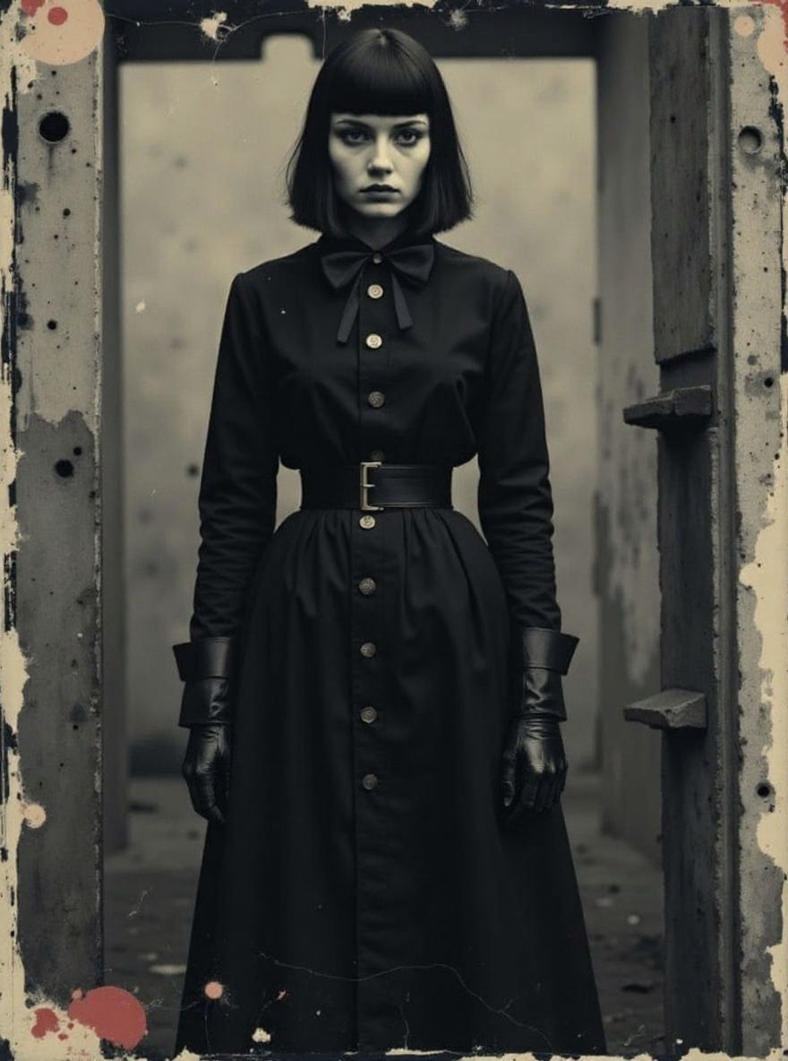 Goth Girl Portrait in Gilded Frame