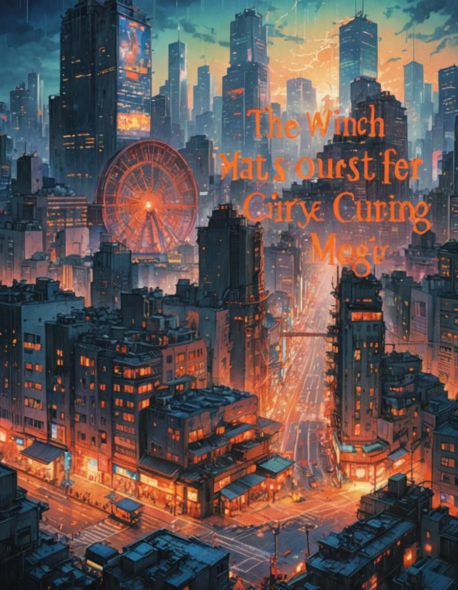 Anime Cityscape at Dusk in Studio Trigger Style