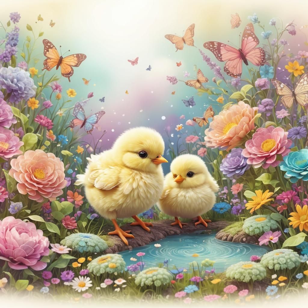 Pixar-Style Chicks Play in Candyland Wonderland