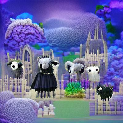Gothic Sheep: A Darkly Themed Animal Portrait