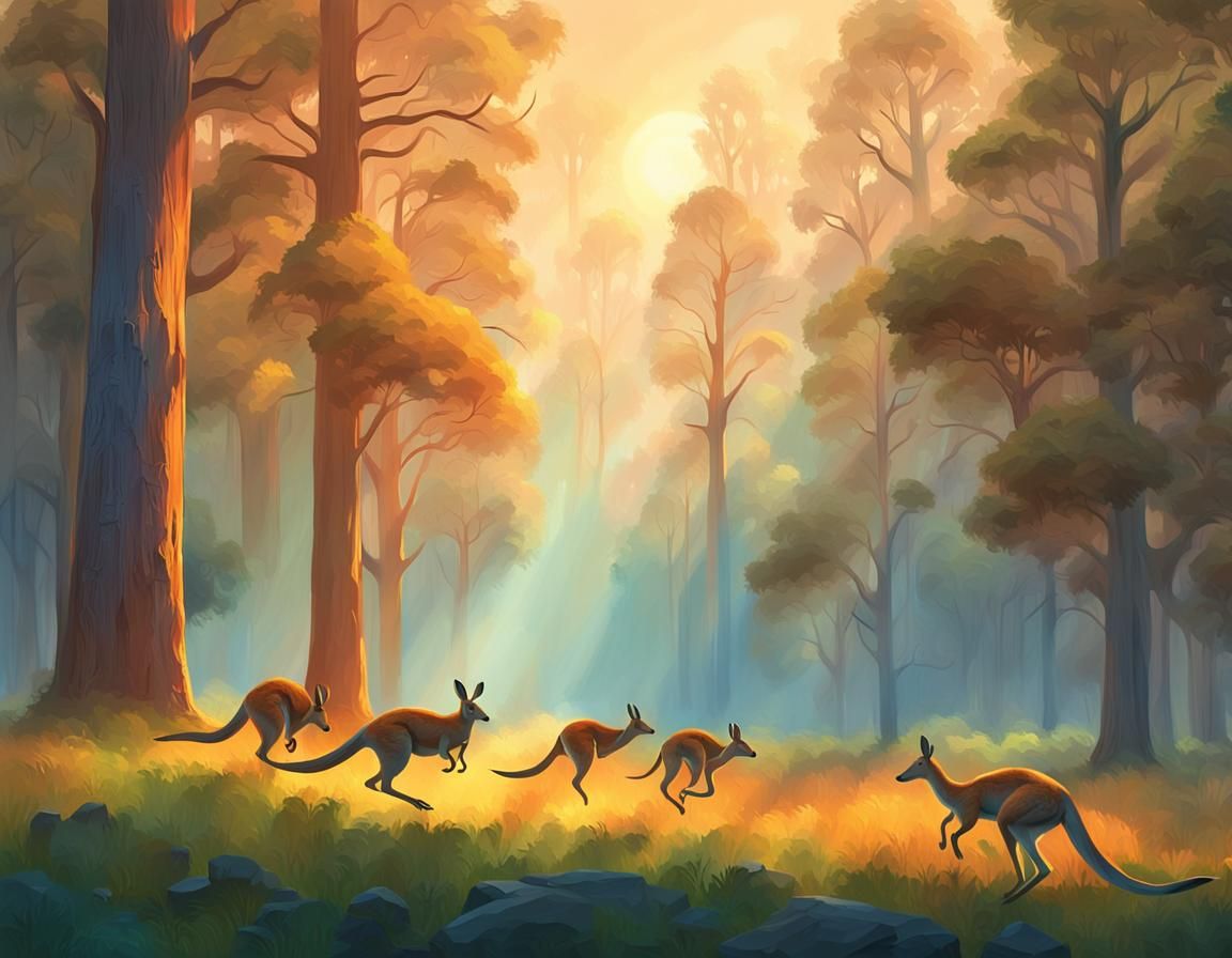 Kangaroos in Yosemite