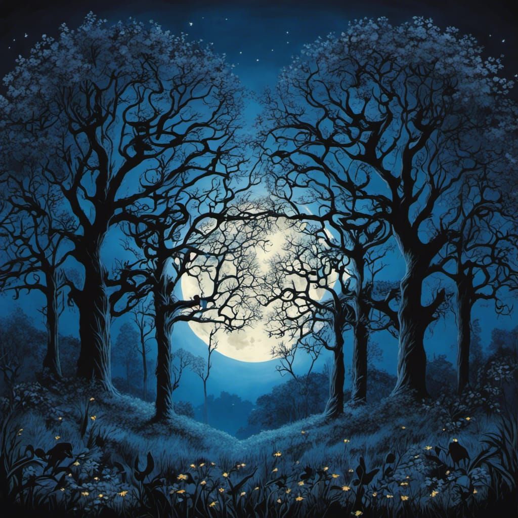 High Gothic Graveyard in Tim Burton Style