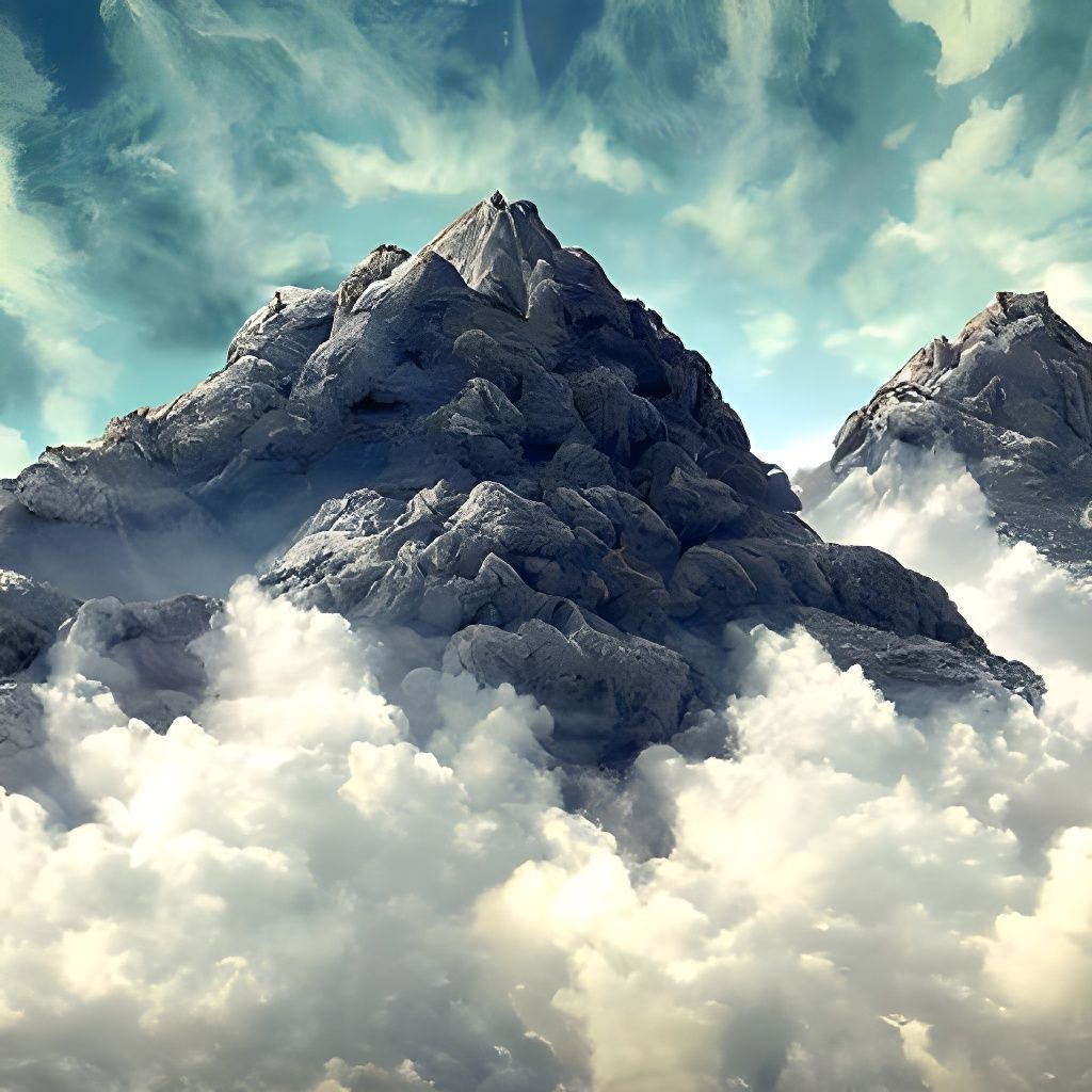 Majestic Mountain Peaks in Hyperrealistic Detail