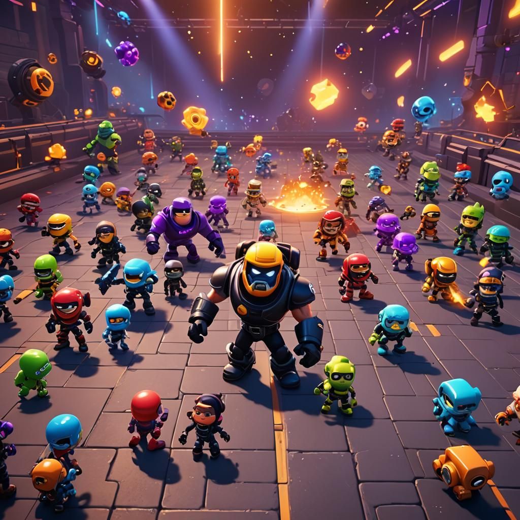 Brawl Stars Characters Clash in Futuristic Arena
