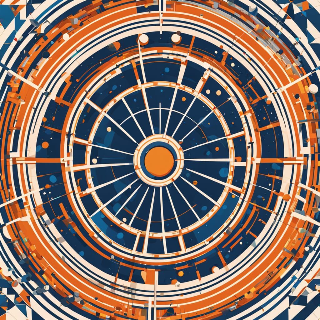 Vibrant Celestial Sphere in Pop Art Style