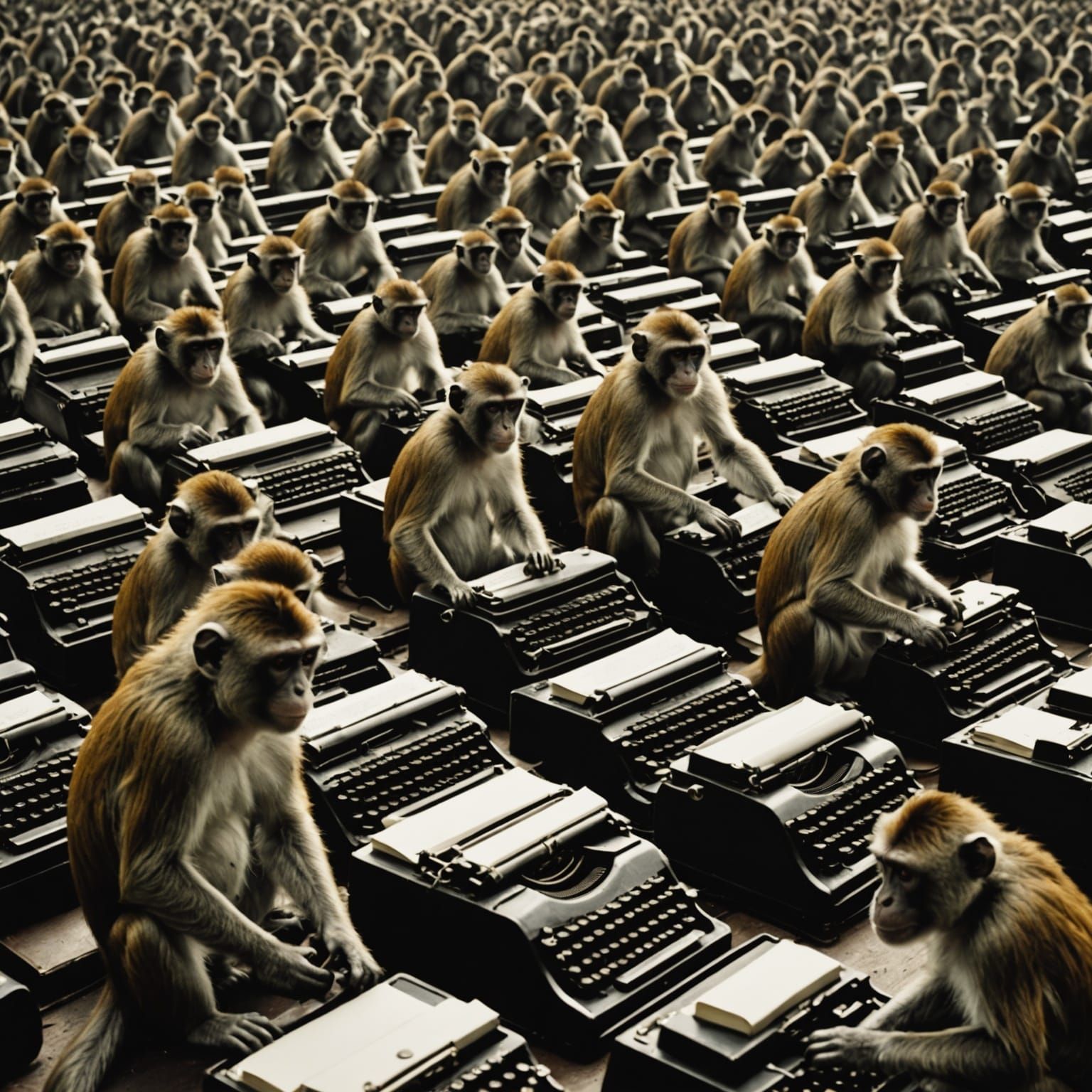 Infinite Monkeys Typing: A Conceptual Illustration
