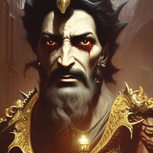 Jafar Horror Portrait in Gothic Style