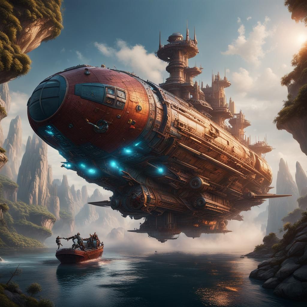 Air Cruiser Launch: Detailed Matte Painting