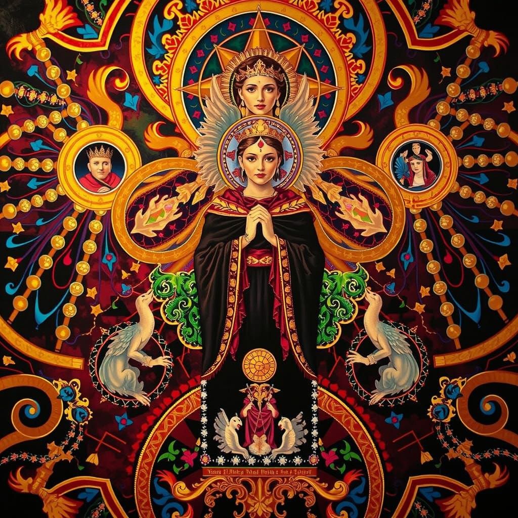 Allegorical Masterpiece Painting of Beauty and Truth