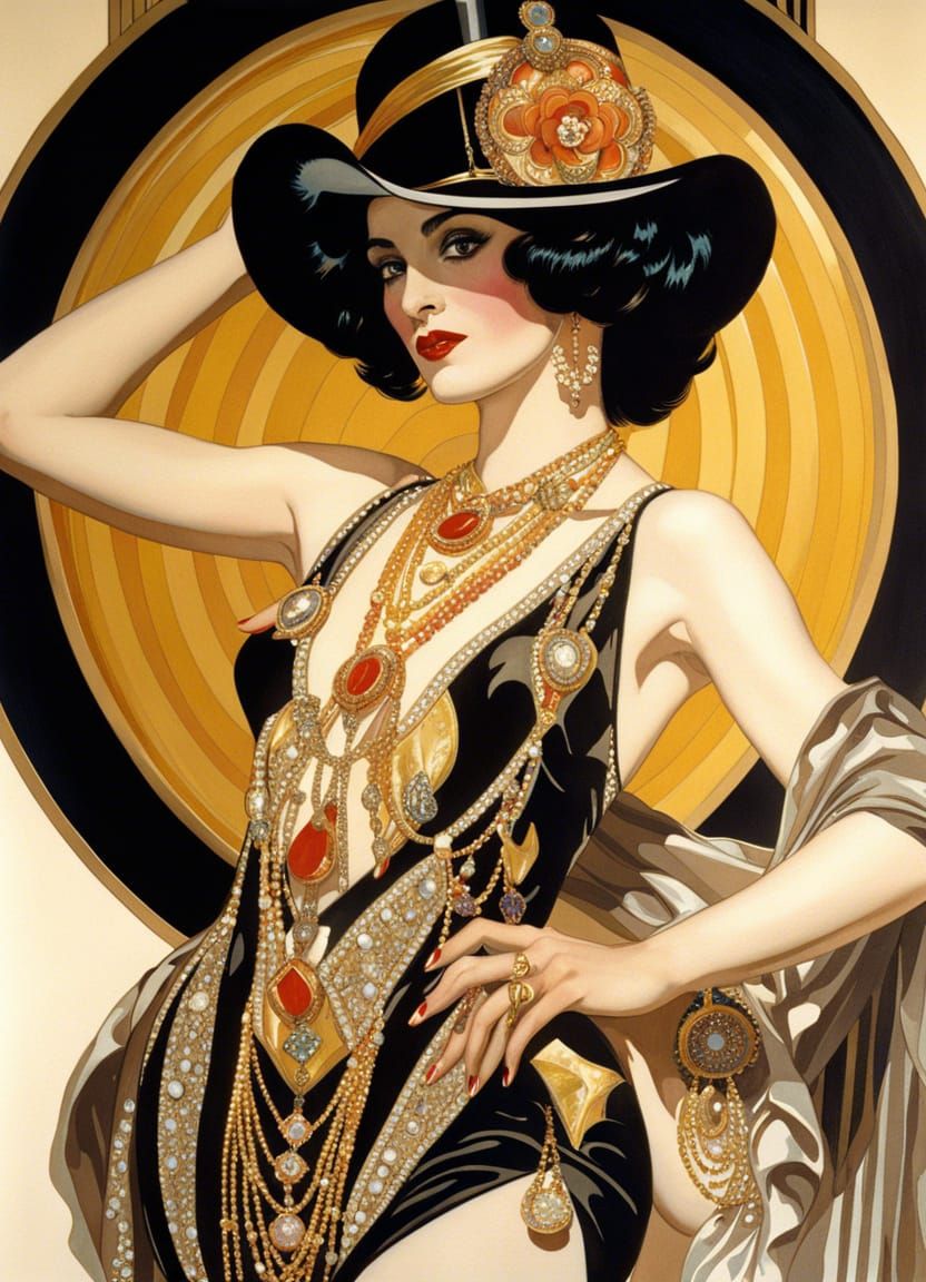 Vintage Circus Performer in 1910s Style