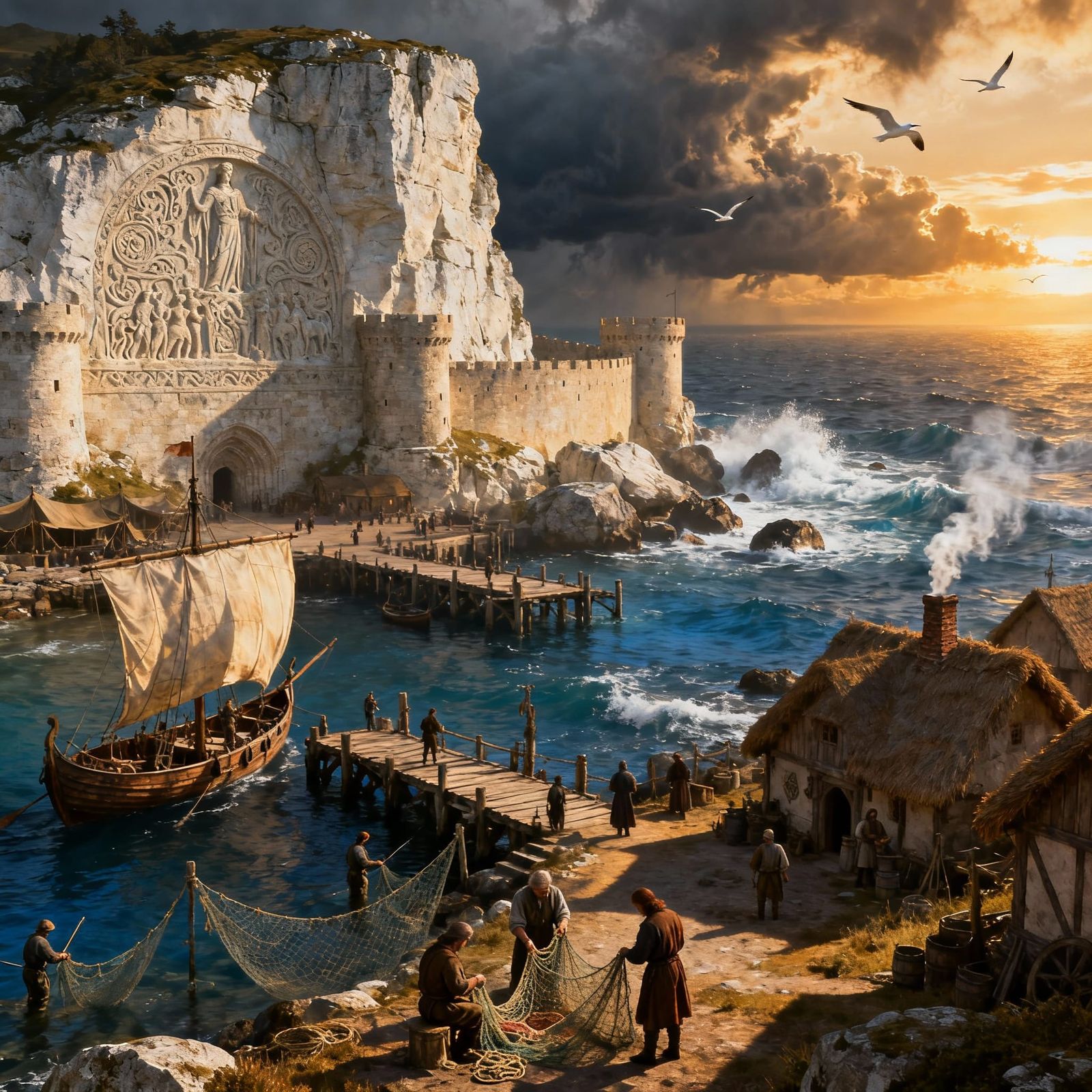 Gotland Coast Medieval Baltic Sea Digital Matte Photo