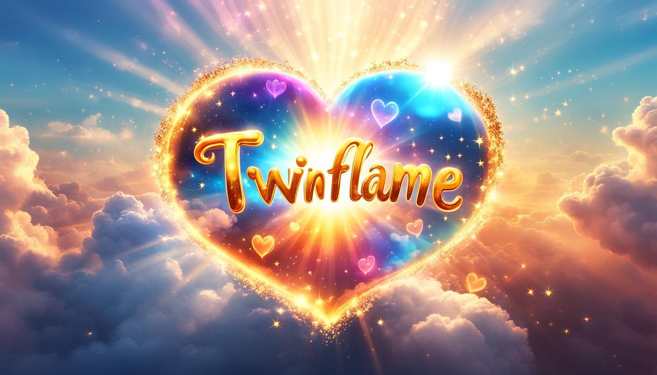 Heavenly Twinflame Chat Bubble with Hearts and Sparkles