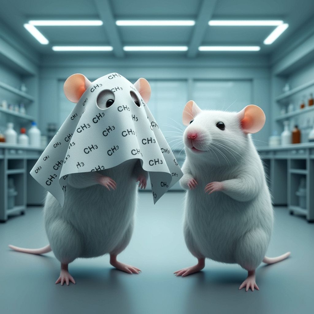 Mice in Lab Coats with Ghostly Sheet