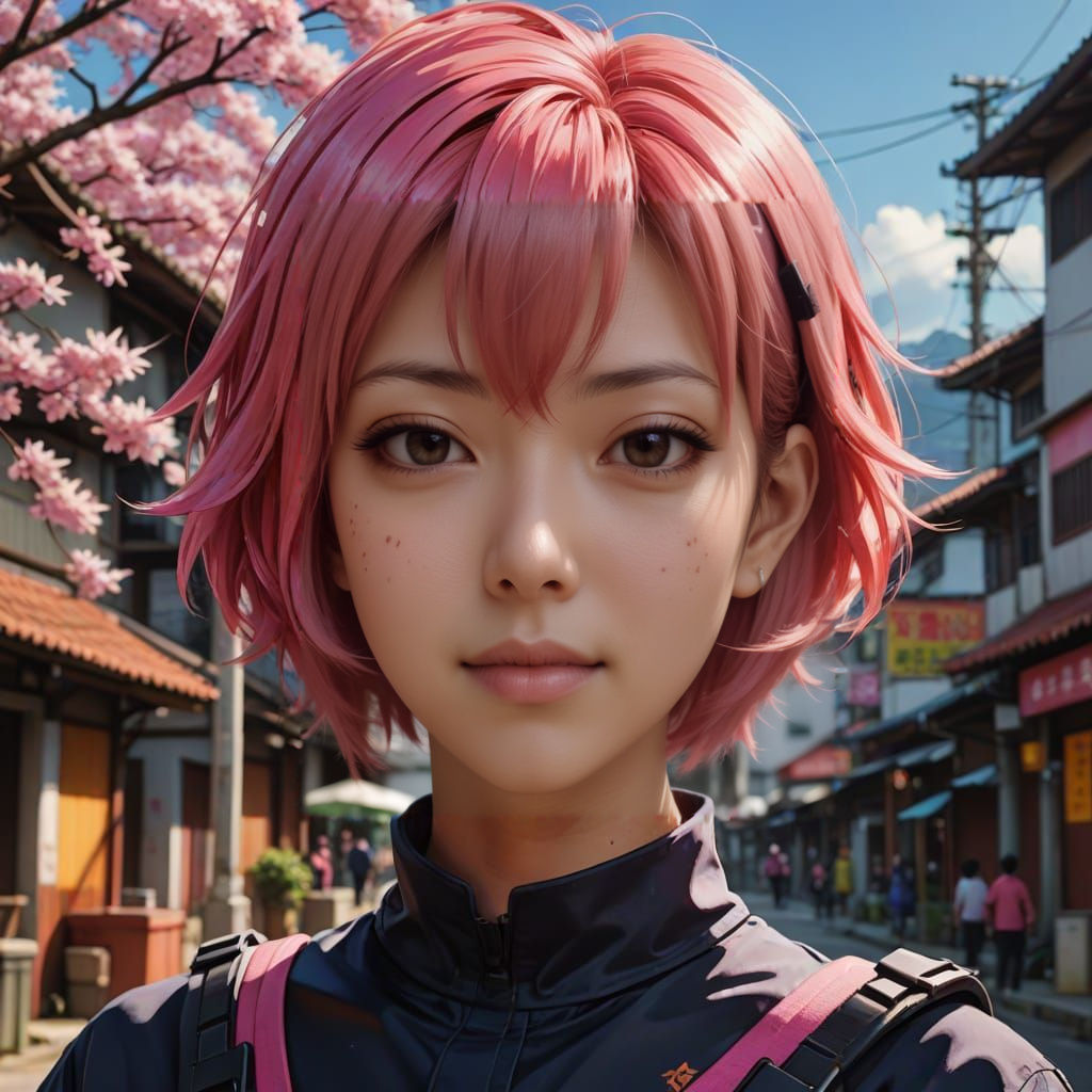 Sakura Igawa Portrait in Malaysia, Anime Style