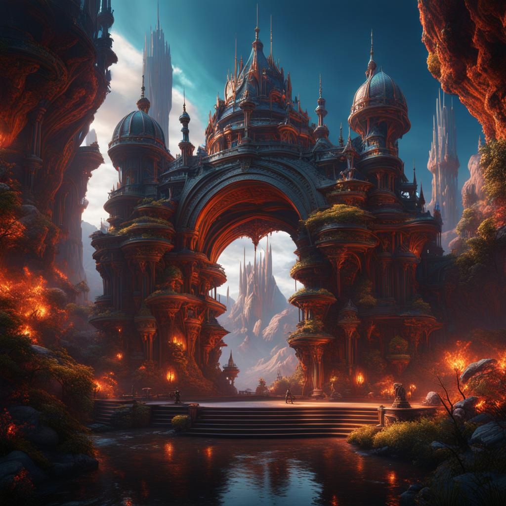 Fantastical Matte Painting of Emotional Reactivity