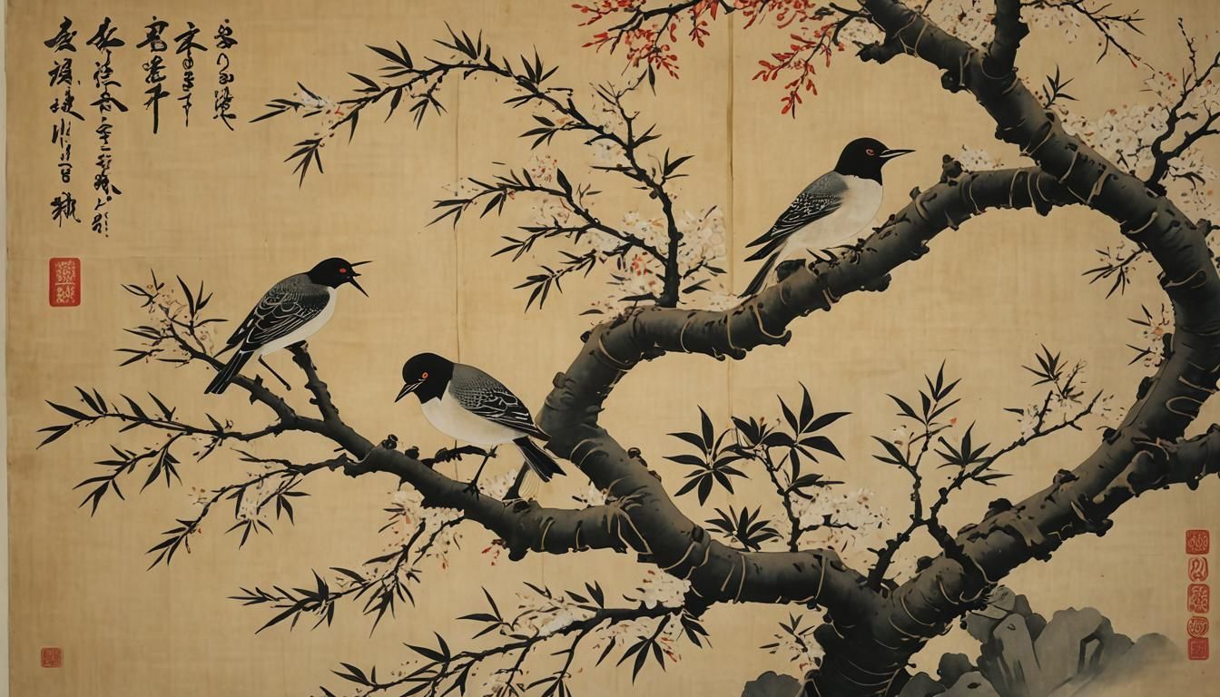 Elegant Japanese Nihonga Painting