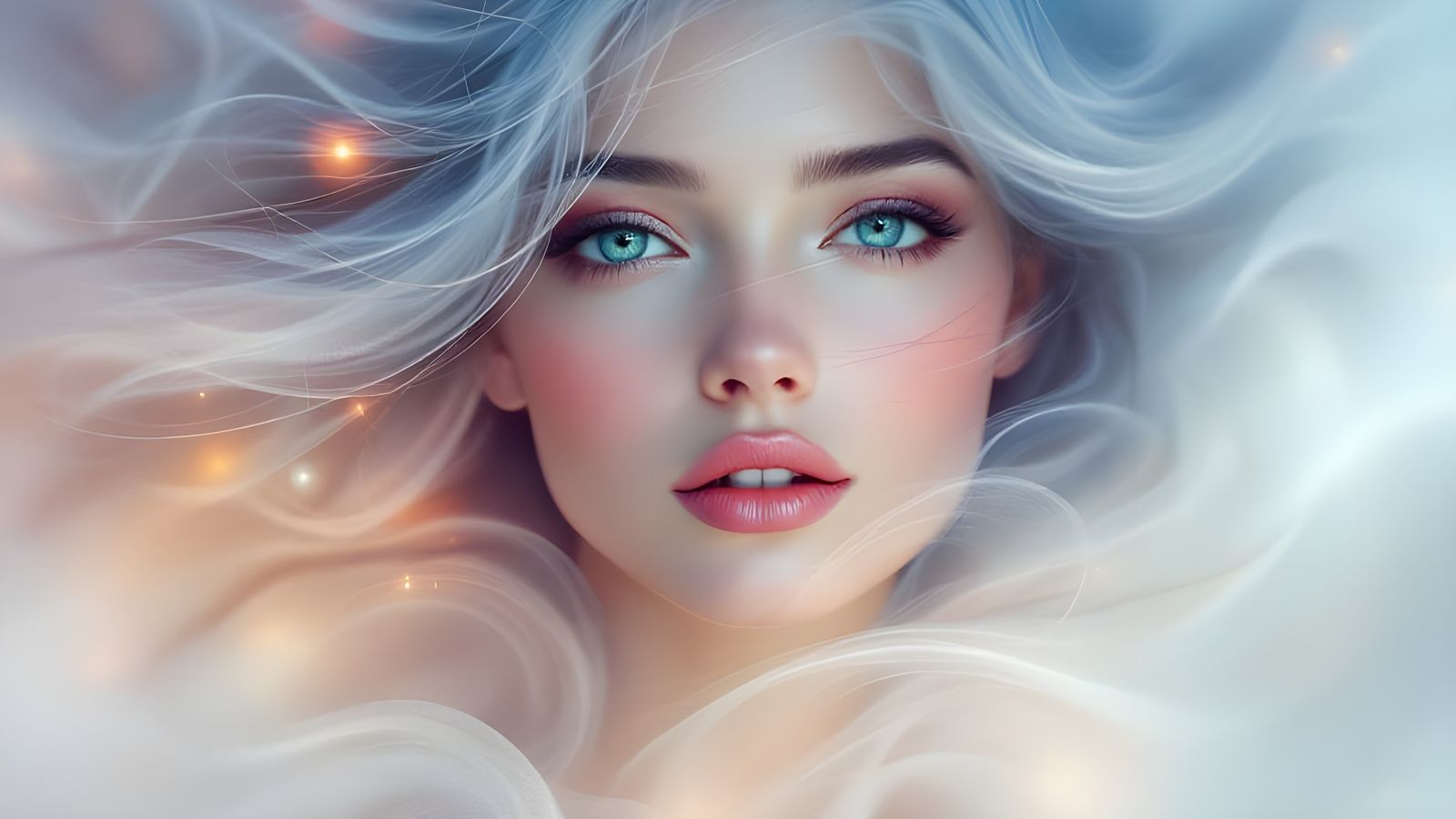Ethereal Portrait in Airbrush Style