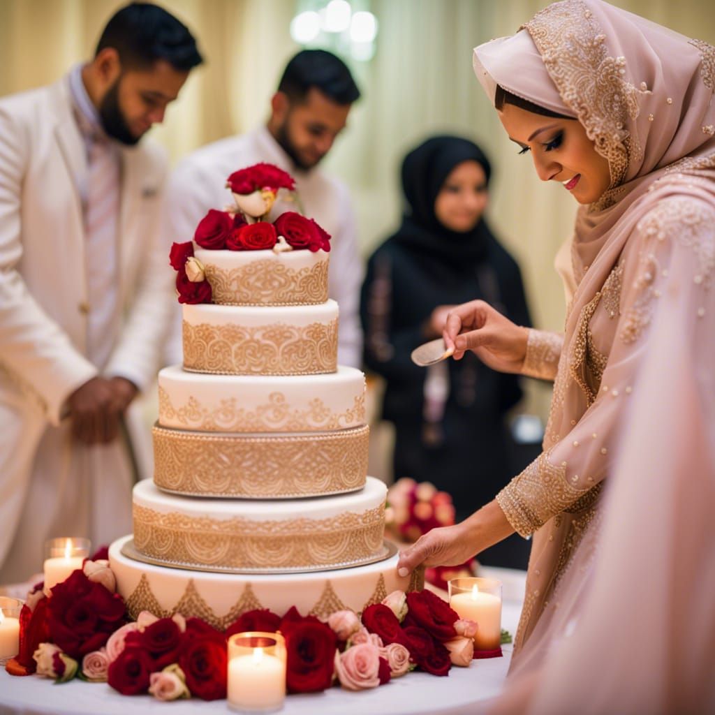 Luxurious Wedding Cake Cutting Ceremony, Professional Photog...