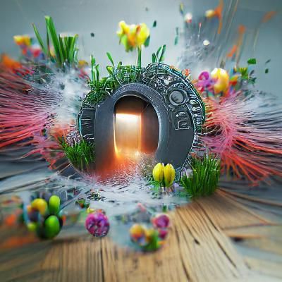 Vibrant Spring Portal to Another World