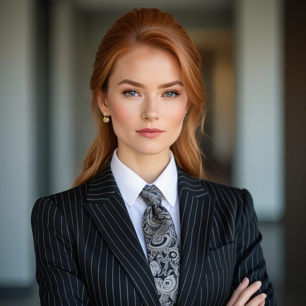Powerful Businesswoman in Elegant Corporate Attire