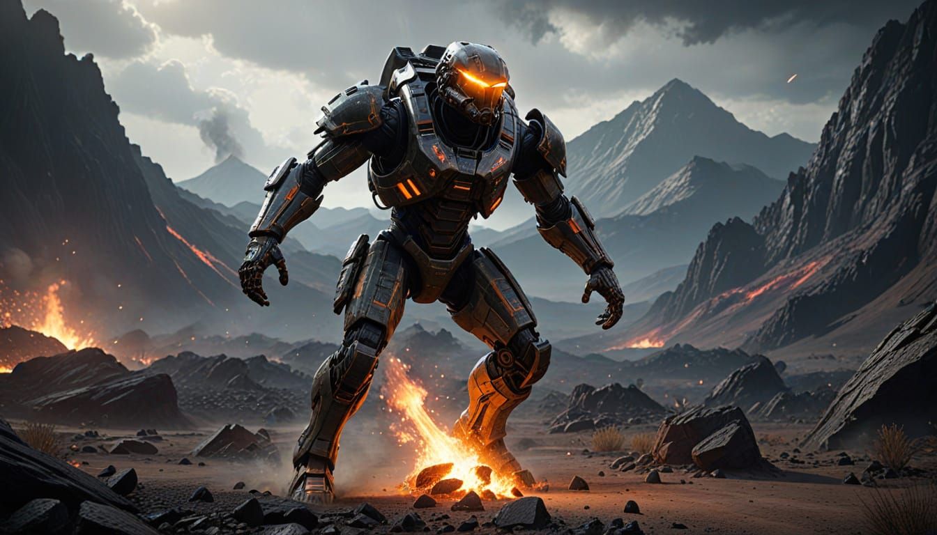 Cyberpunk Alien World: Wounded Commander Rises