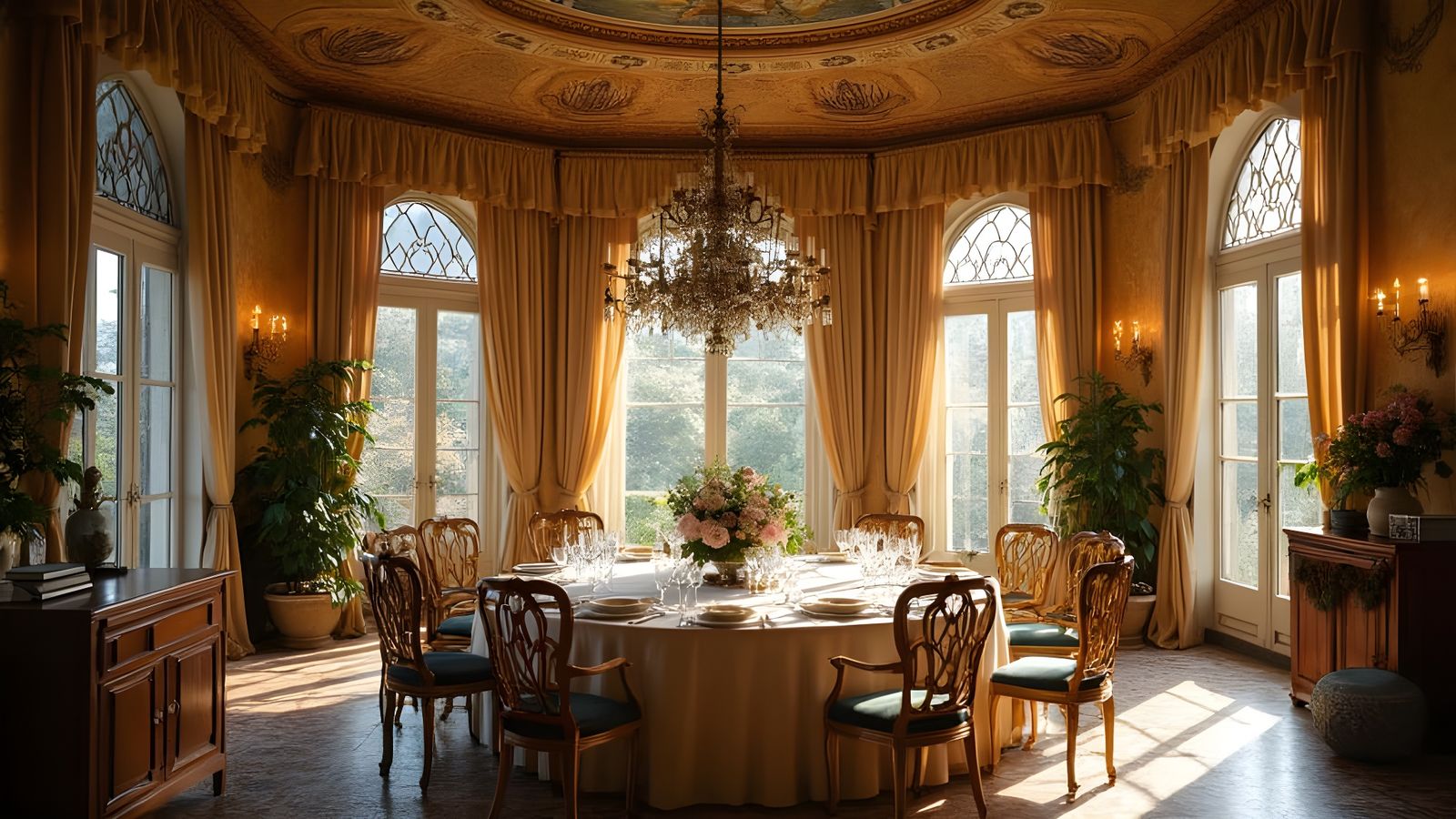 Rococo Dining Room with Ornate Details