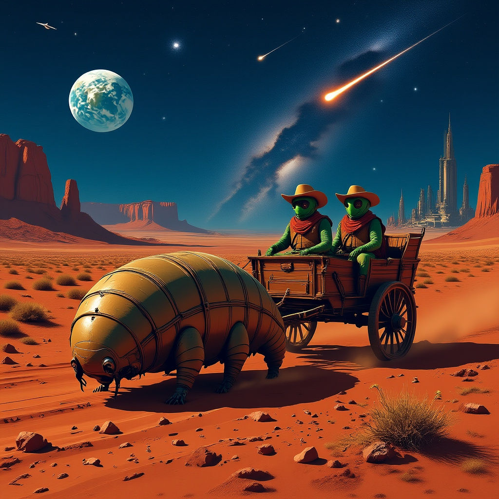 Tardigrade Pioneers on Mars with Alien Companions