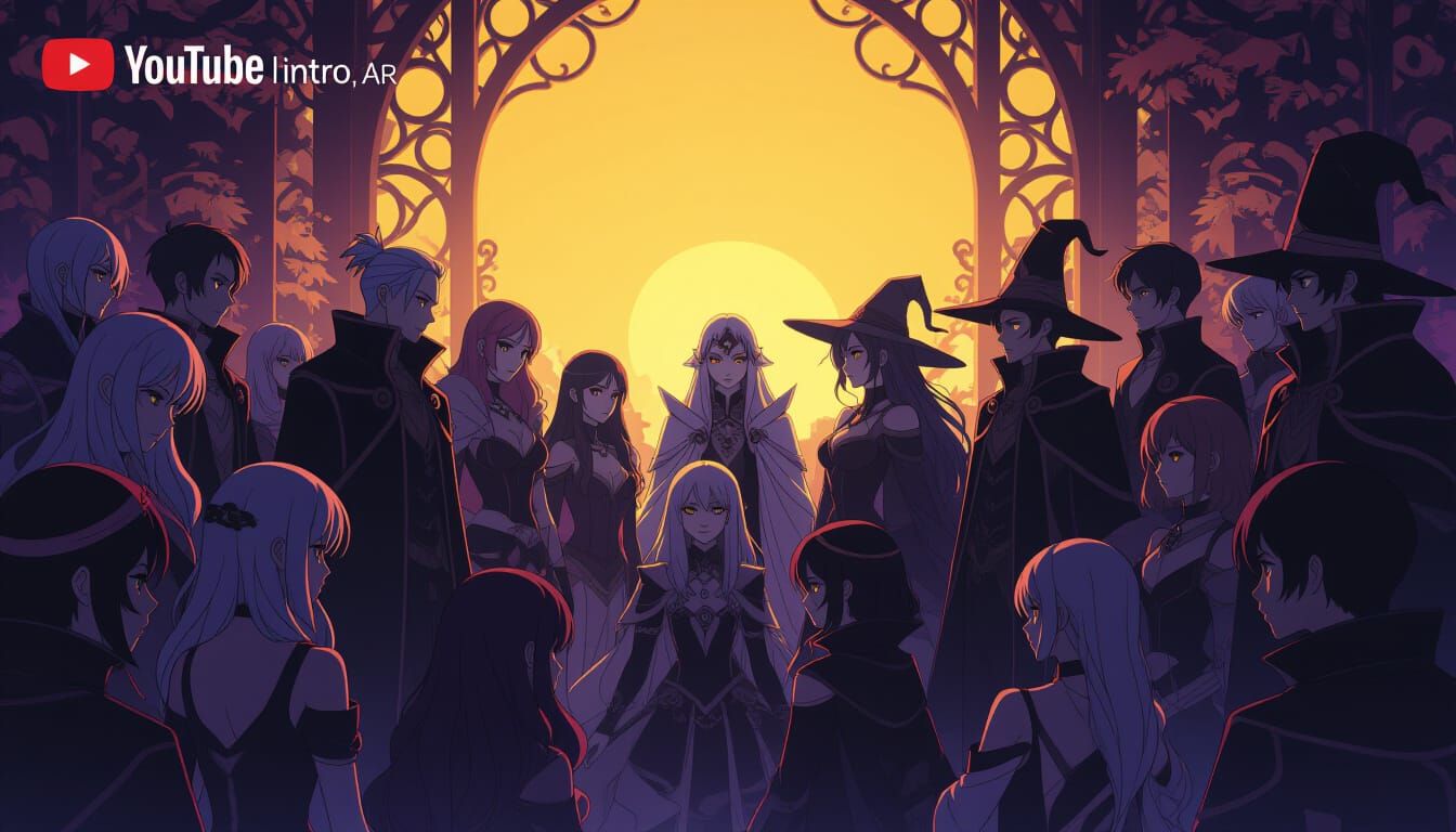 Anime AI Characters YouTube Intro Splash Screen