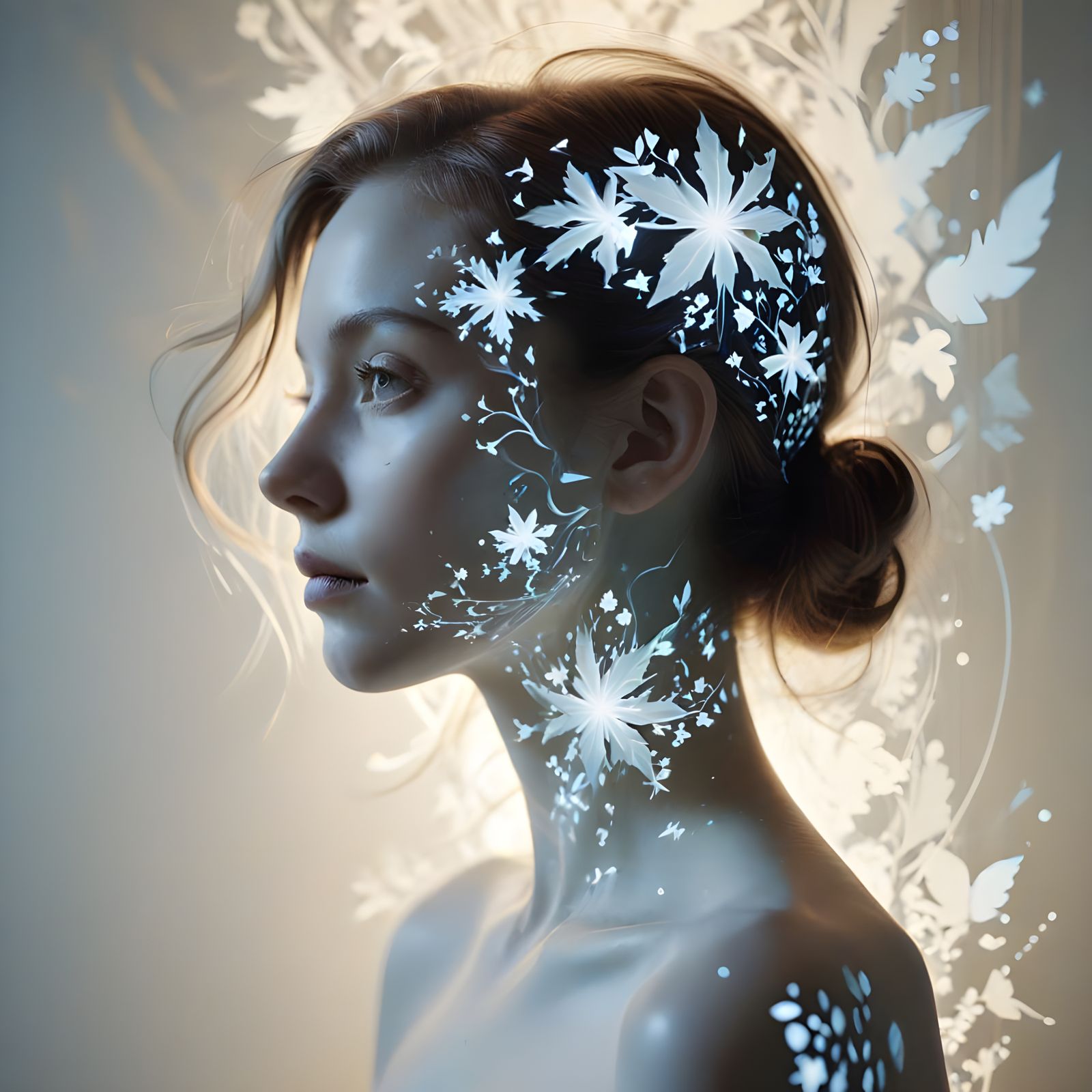 Radiant Silhouette in Soft Focus Aura