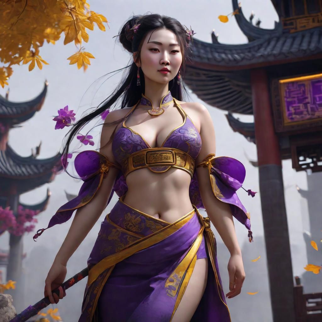 Beautiful Chinese Cultivator in Dark Fantasy Style