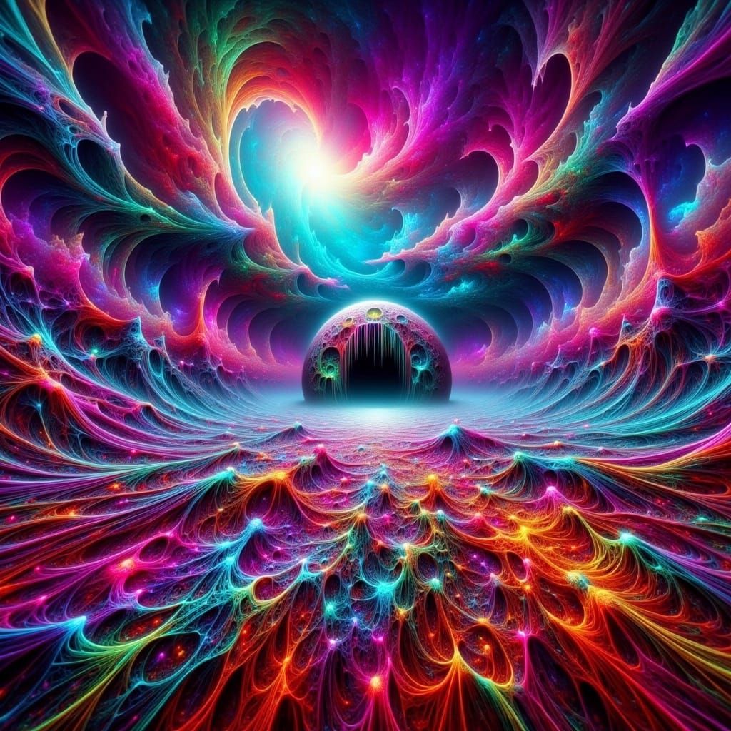 Surreal Alien Landscapes in Cosmic Hyper-Reality