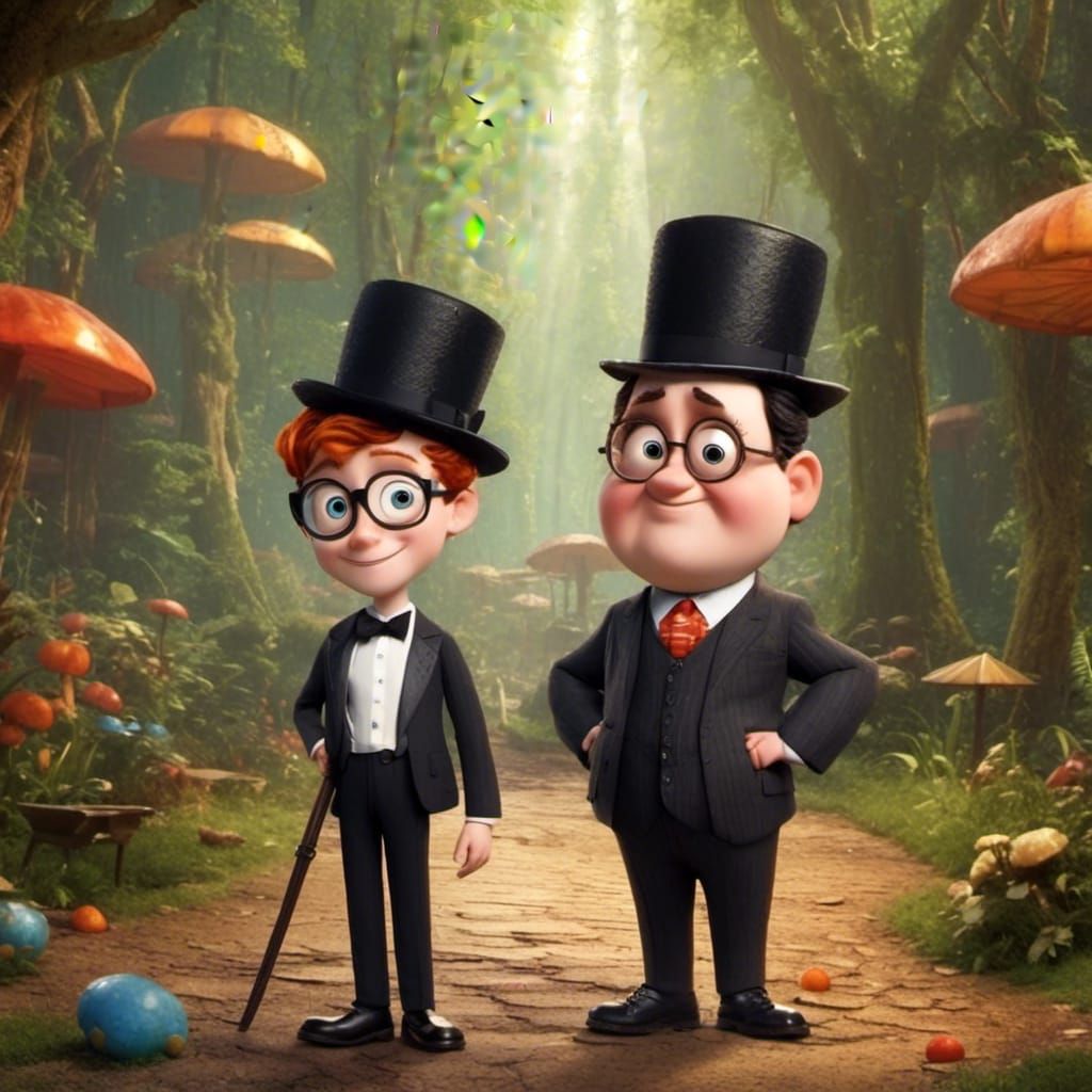 Mr. Peabody and Sherman as Laurel and Hardy